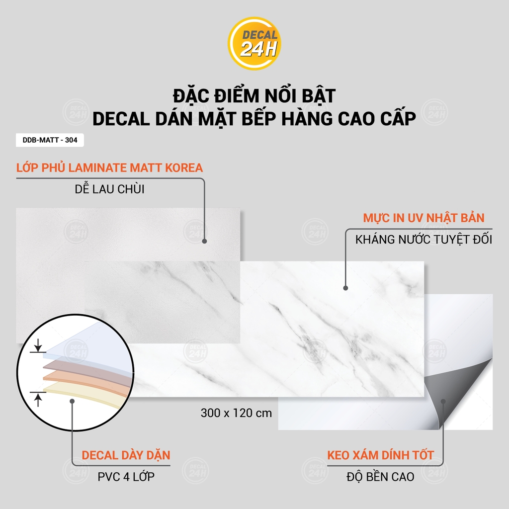 Decal dán mặt bếp DDB-MATT-304