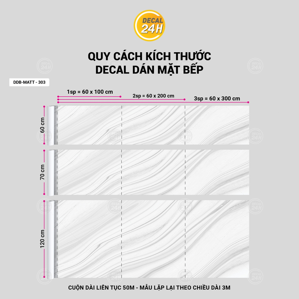 Decal dán mặt bếp DDB-MATT-303
