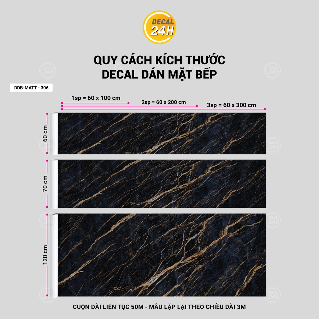 Decal dán mặt bếp DDB-MATT-306