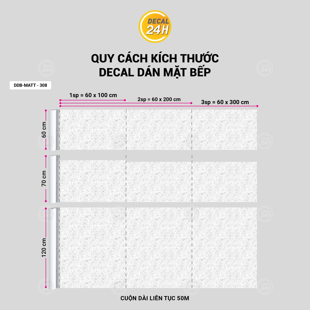 Decal dán mặt bếp DDB-MATT-308