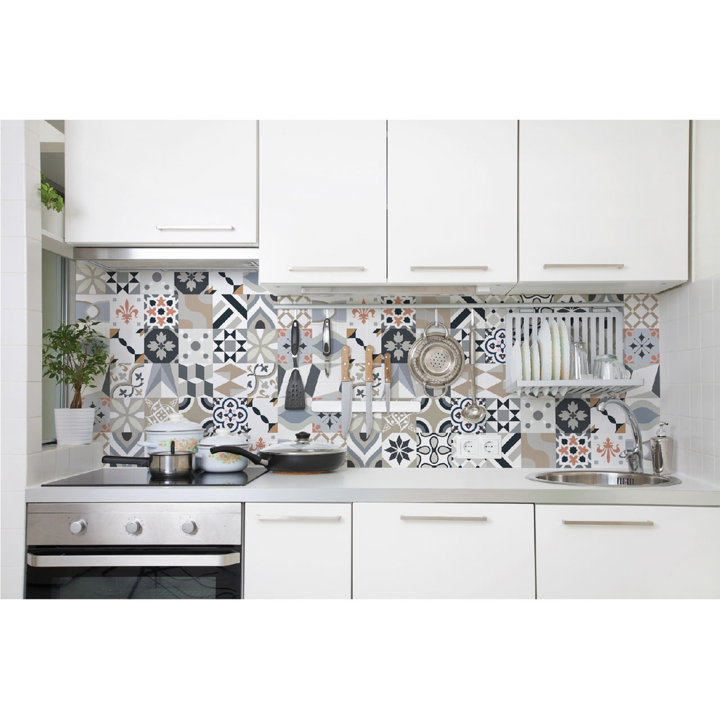 Decal Dán Gạch Bông Hoa Văn Ngẫu Nhiên Sang Trọng