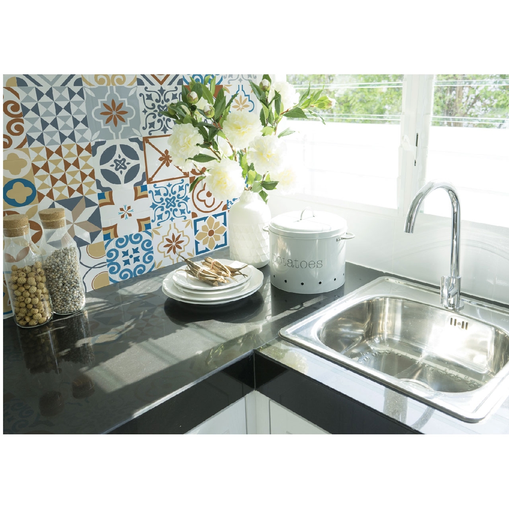 Decal Dán Gạch Bông Retro Cao Cấp