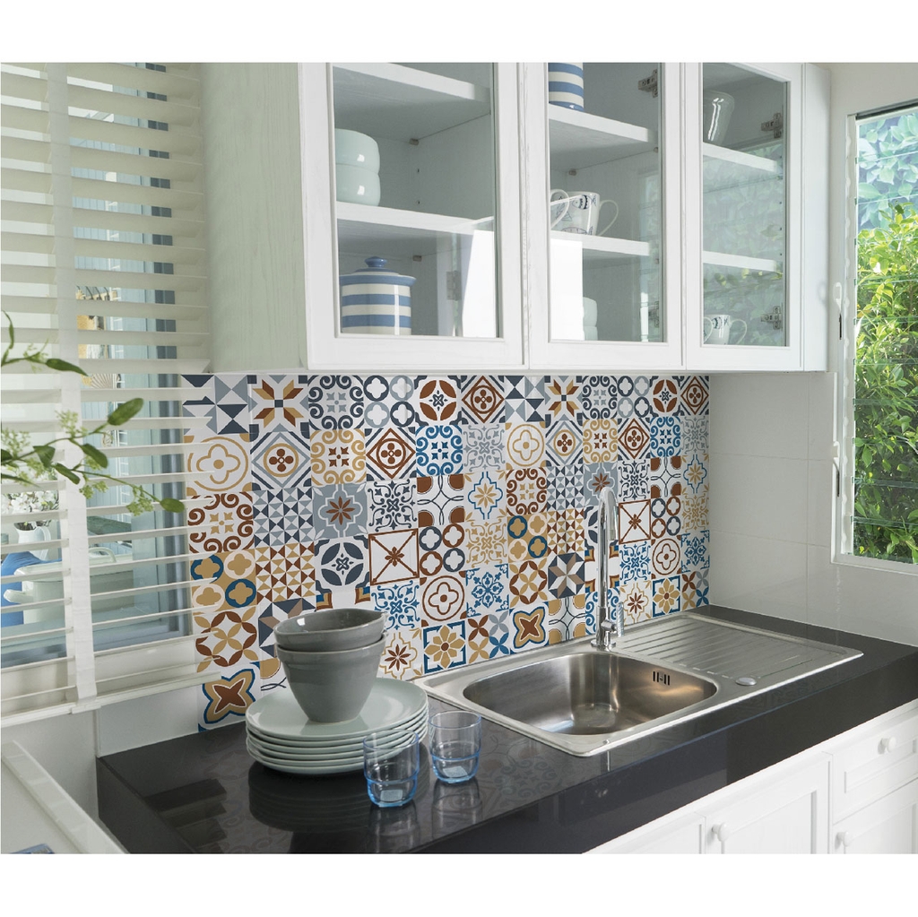 Decal Dán Gạch Bông Retro Cao Cấp