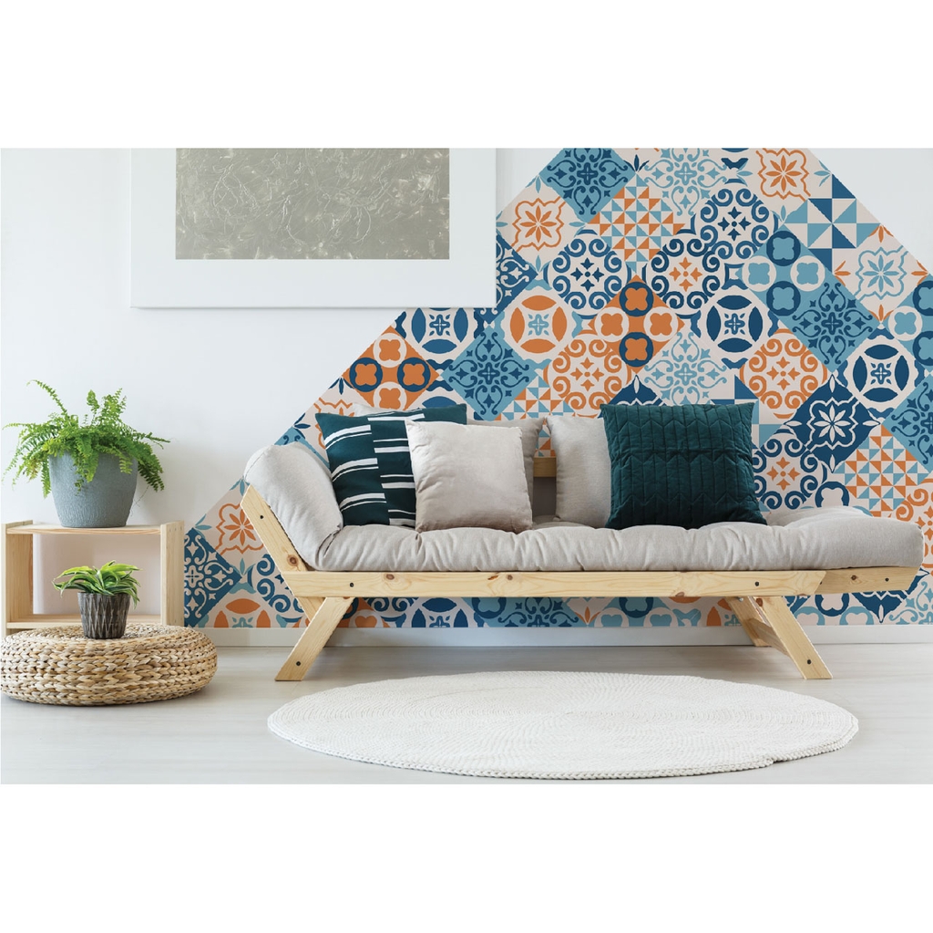 Decal Dán Gạch Bông Retro Sang Trọng