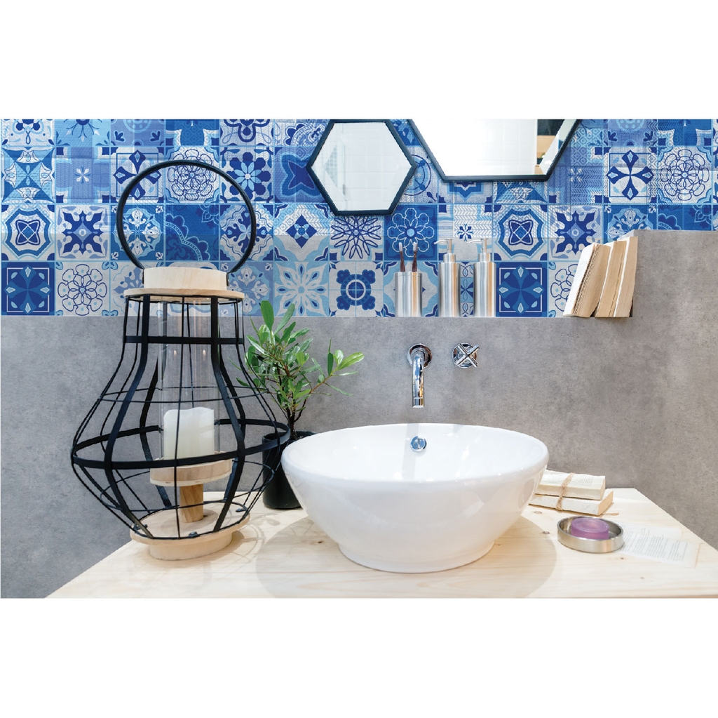 Decal Dán Gạch Bông Cao Cấp Phong Cách Retro