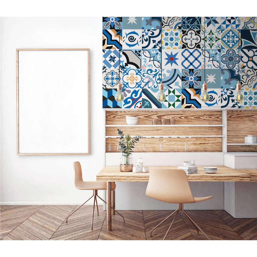Decal Dán Gạch Bông Phong Cách Retro Sang Trọng