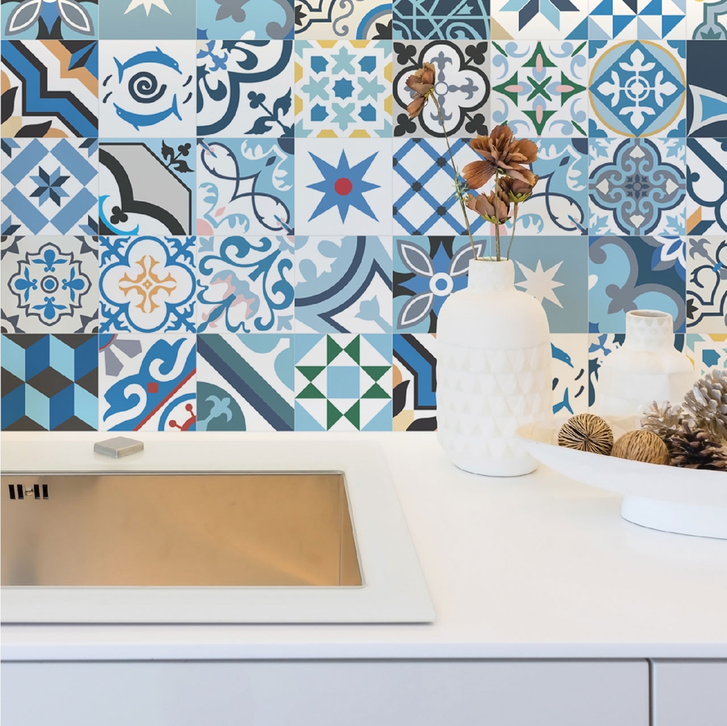 Decal Dán Gạch Bông Phong Cách Retro Sang Trọng