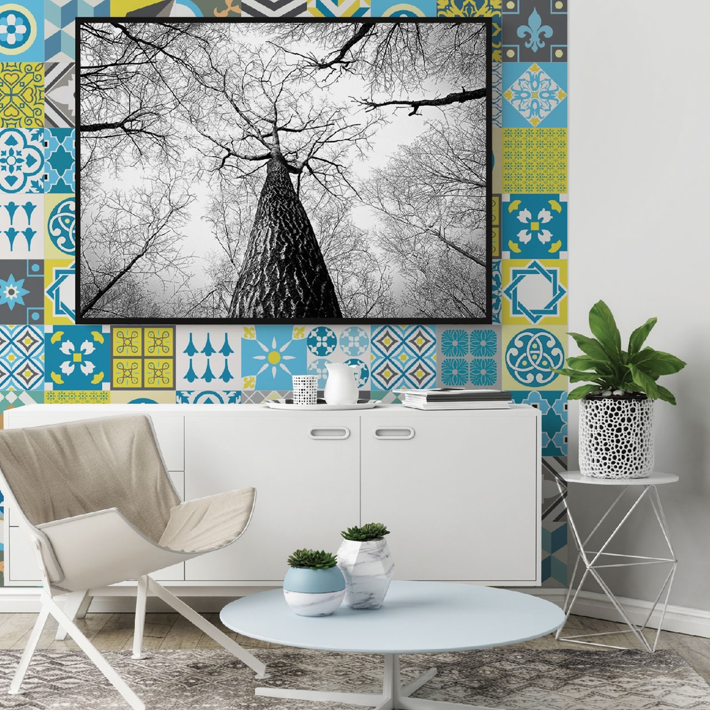 Decal Dán Gạch Bông Phong Cách Retro Cao Cấp