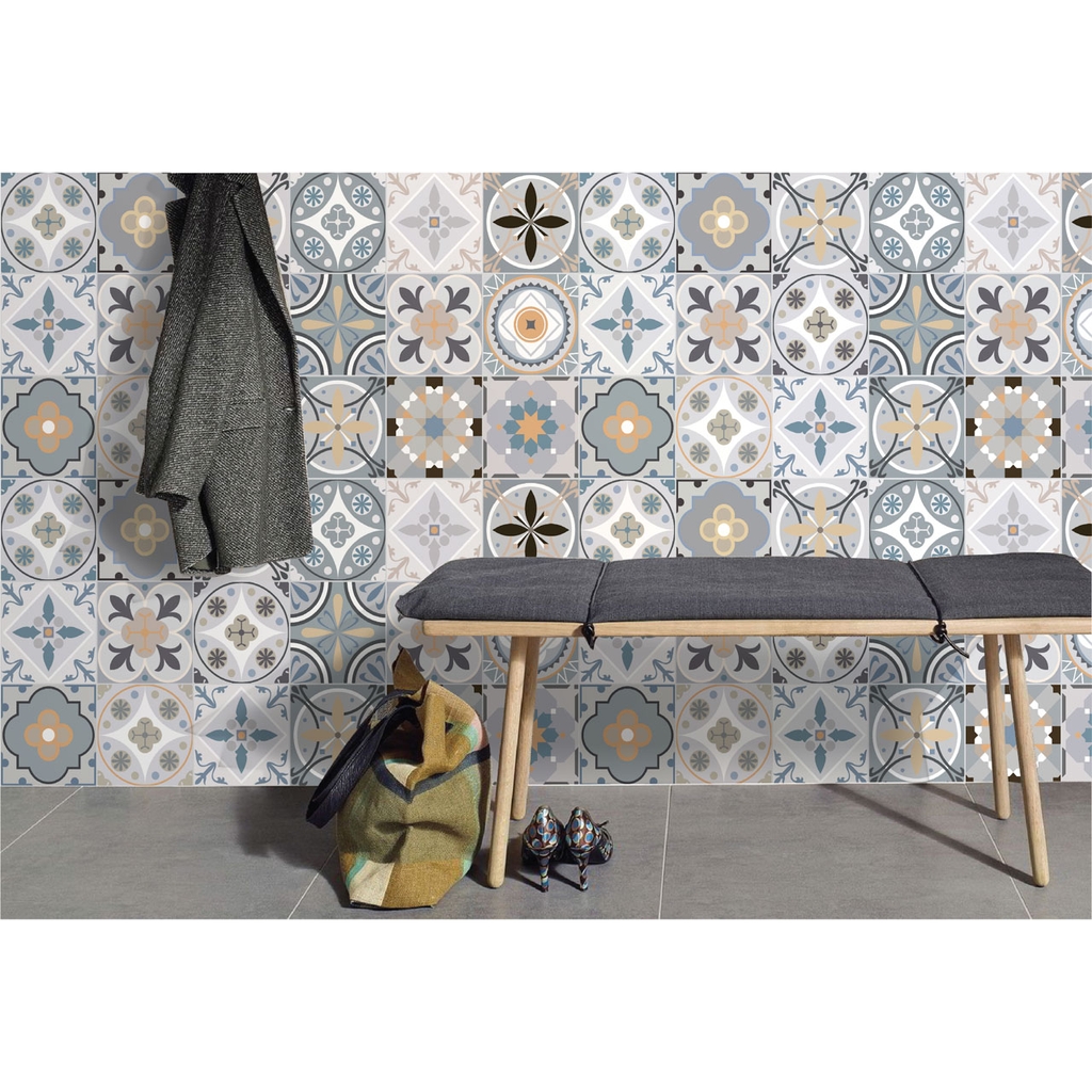 Decal Dán Gạch Bông Cao Cấp Phong Cách Retro