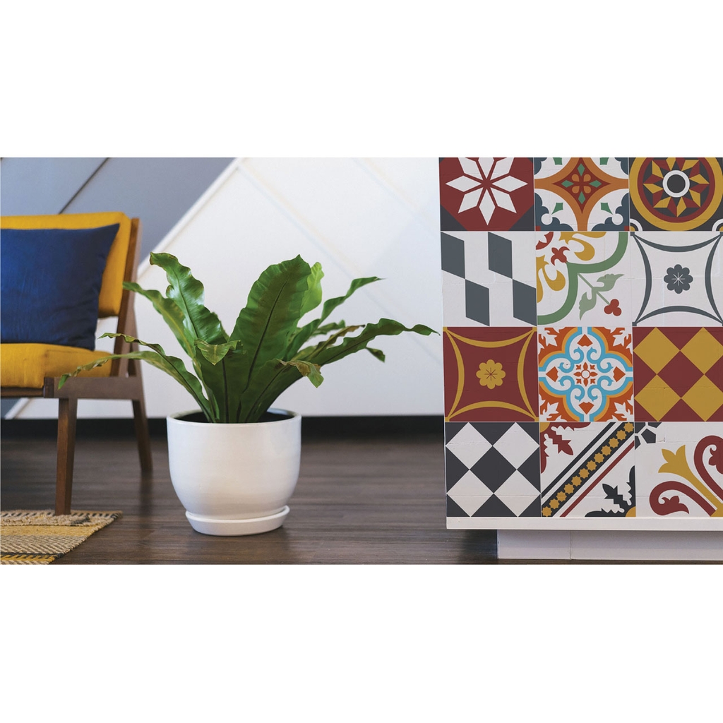 Decal Dán Gạch Bông Hoa Văn Retro Cao Cấp