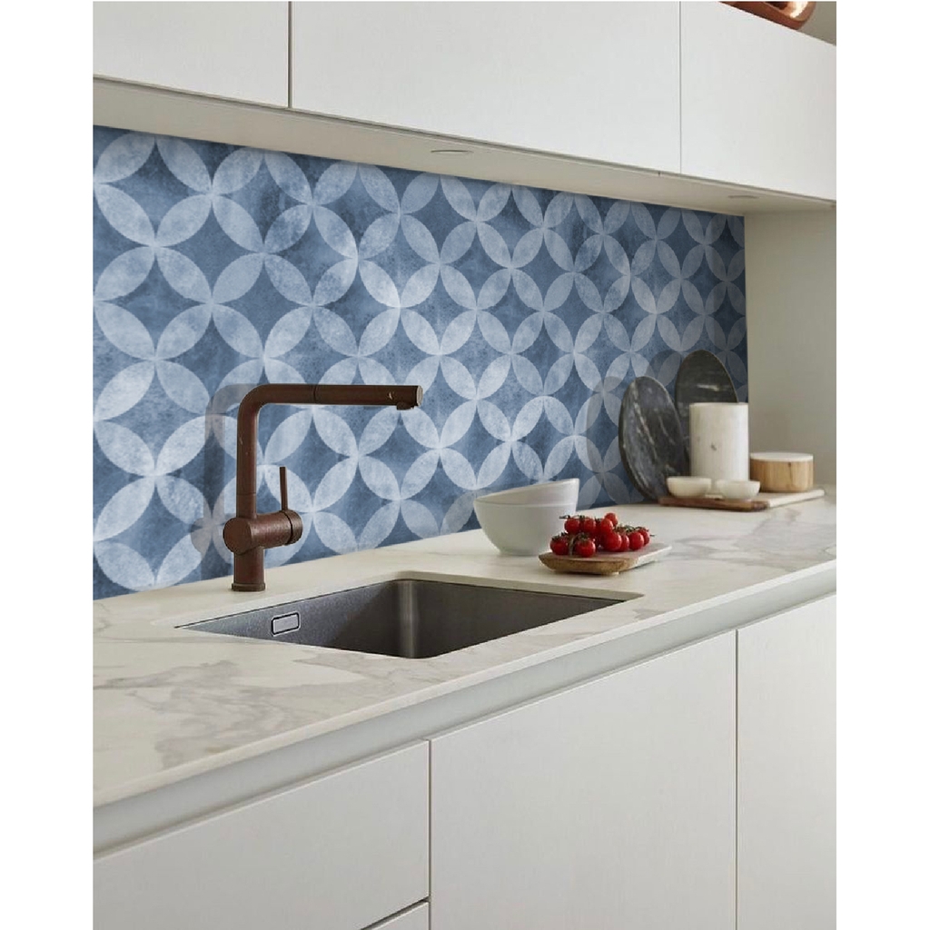 Decal Dán Bếp Hoạ Tiết Gạch Men Ốp Vintage Cao Cấp