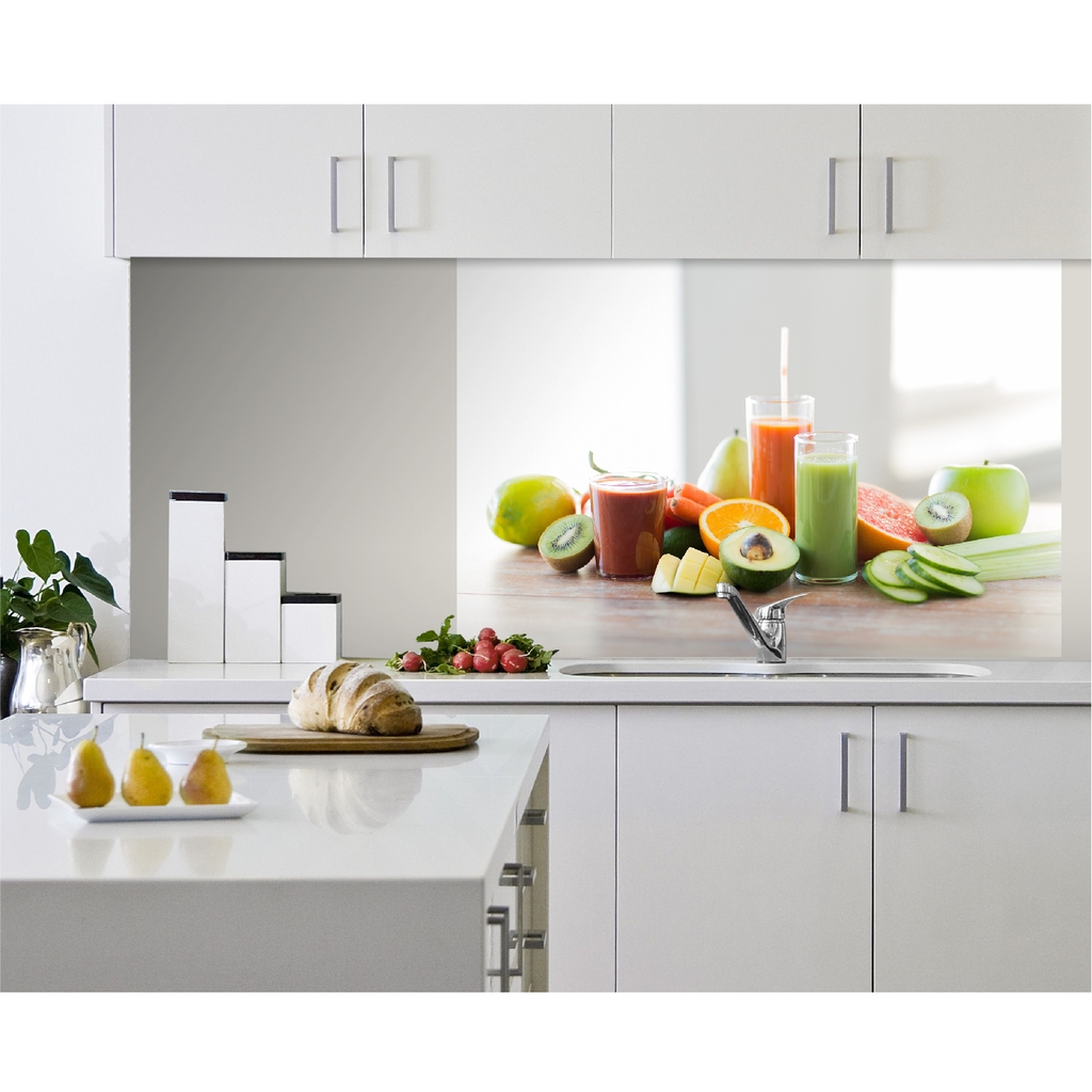 Decal Dán Bếp Hình Sinh Tố Trái Cây Tươi Mát Cao Cấp