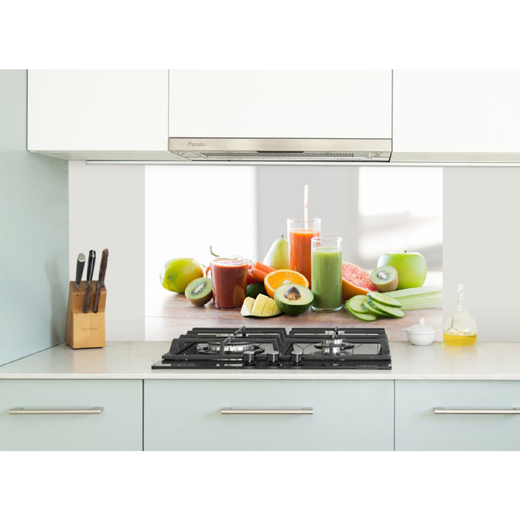 Decal Dán Bếp Hình Sinh Tố Trái Cây Tươi Mát Cao Cấp