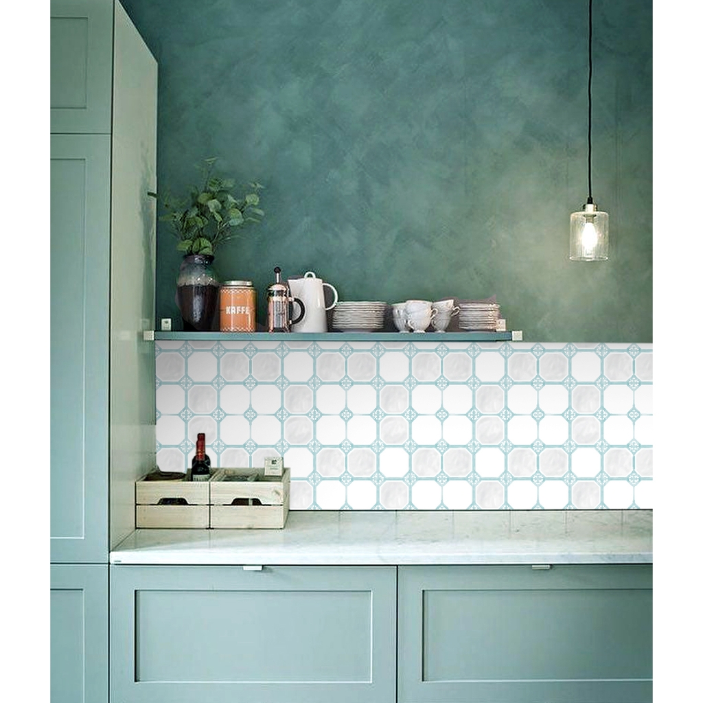 Decal Dán Bếp Họa Tiết Gạch Men Pastel Cao Cấp