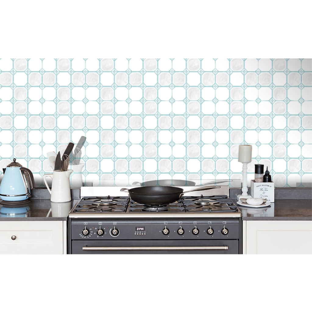 Decal Dán Bếp Họa Tiết Gạch Men Pastel Cao Cấp