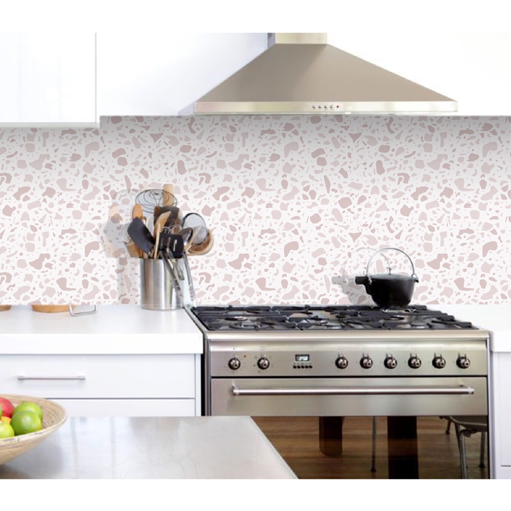 Decal Dán Bếp Họa Tiết Đá Mài Terrazo Cao Cấp Decal24h