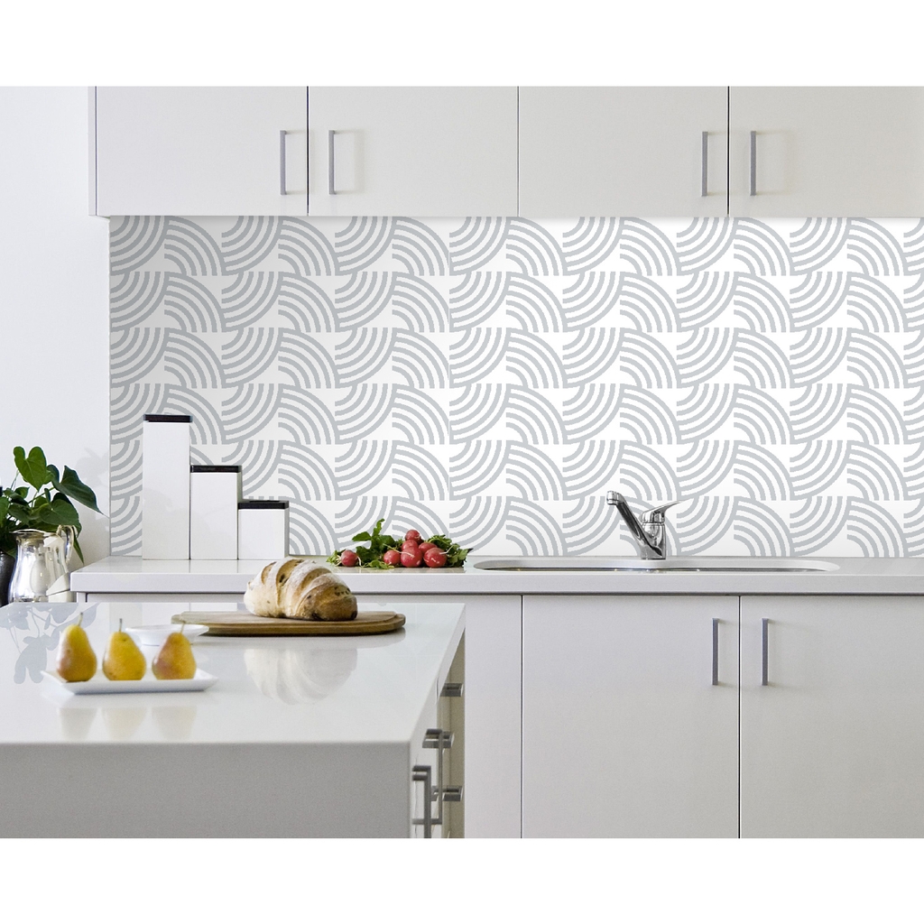 Decal Dán Bếp Họa Tiết Hoa Văn Gợn Sóng Cao Cấp