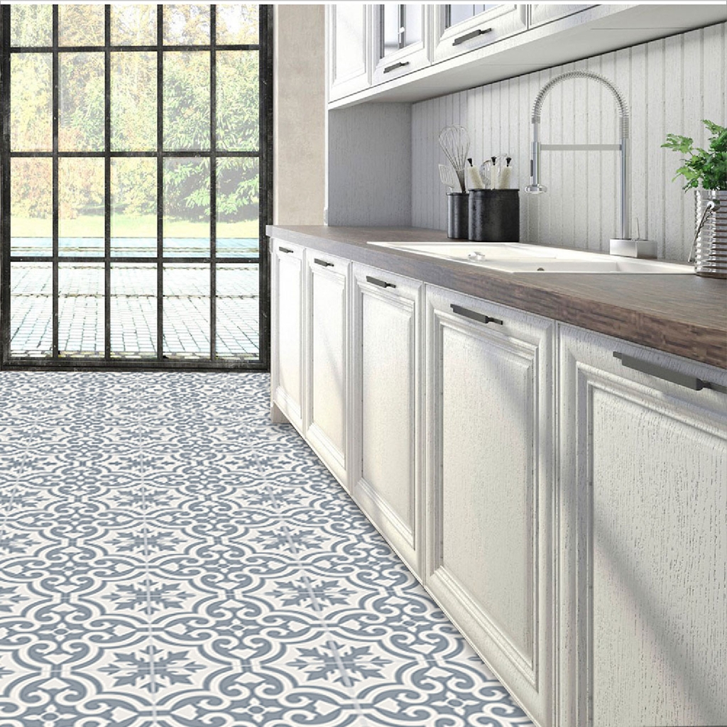 Decal Dán Sàn Nhà Hoa Văn Giả Gạch Men Cao Cấp Decal24h