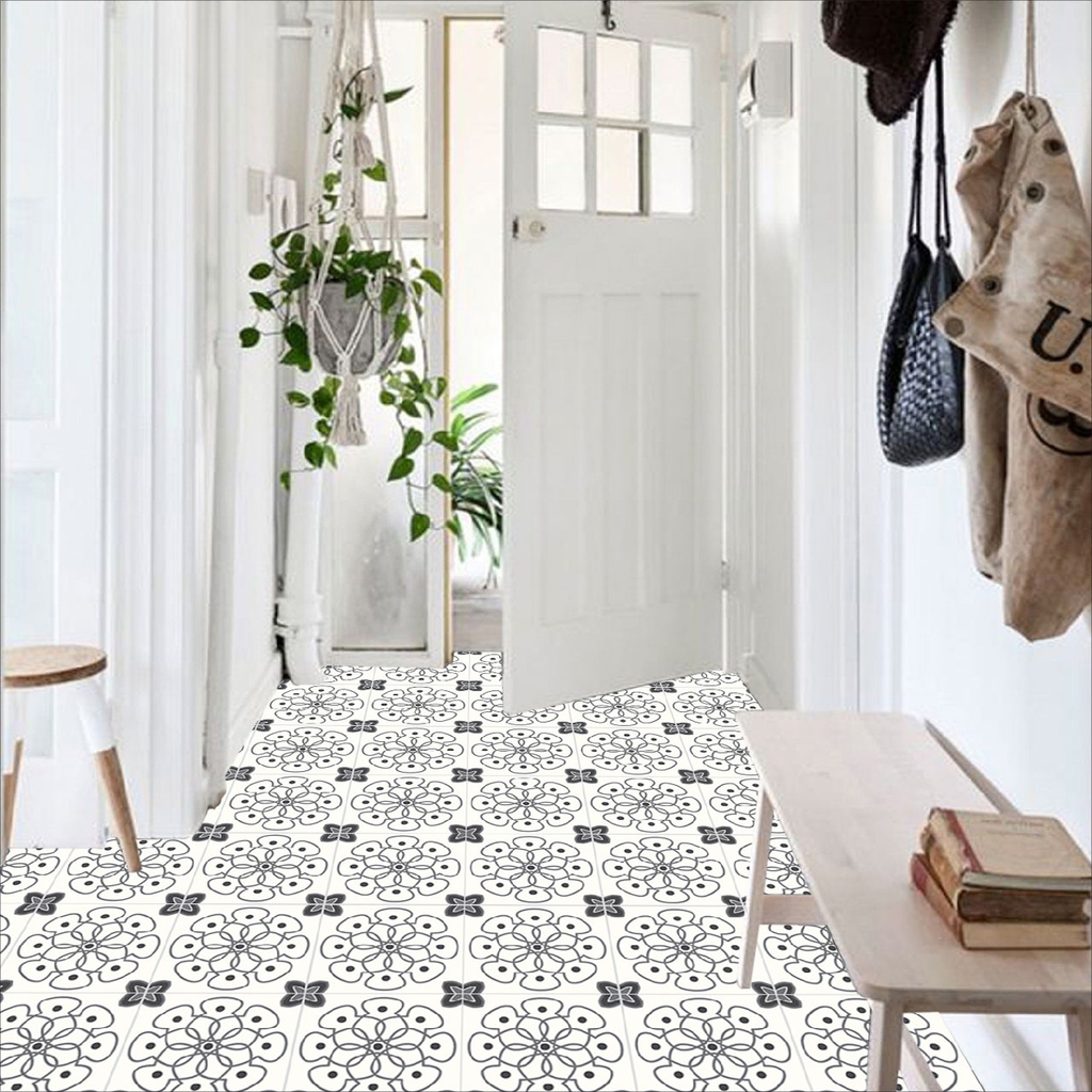 Decal Dán Sàn Nhà Họa Tiết Cao Cấp Phong Cách Vintage