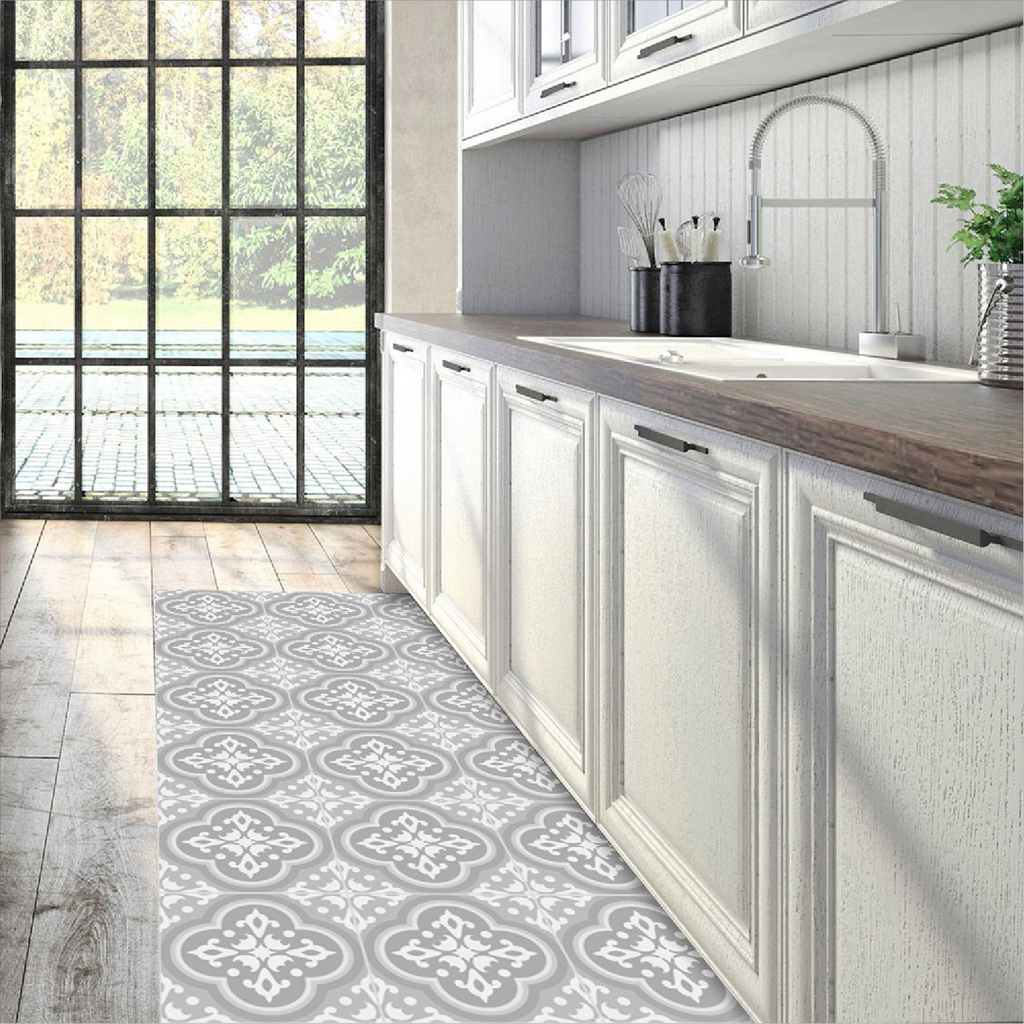 Decal Dán Sàn Nhà Hoa Văn Giả Gạch Men Cao Cấp