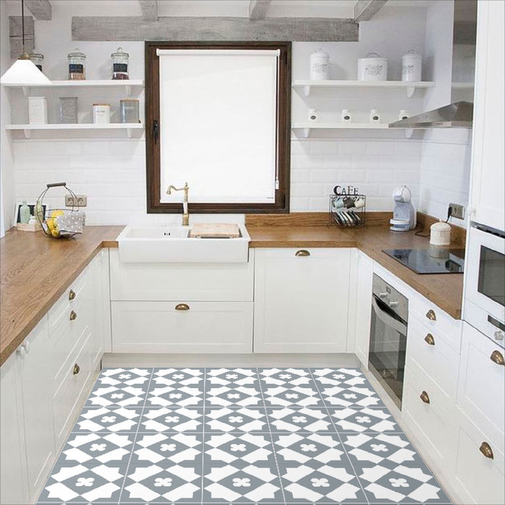 Decal Dán Sàn Nhà Họa Tiết Giả Gạch Men Cao Cấp