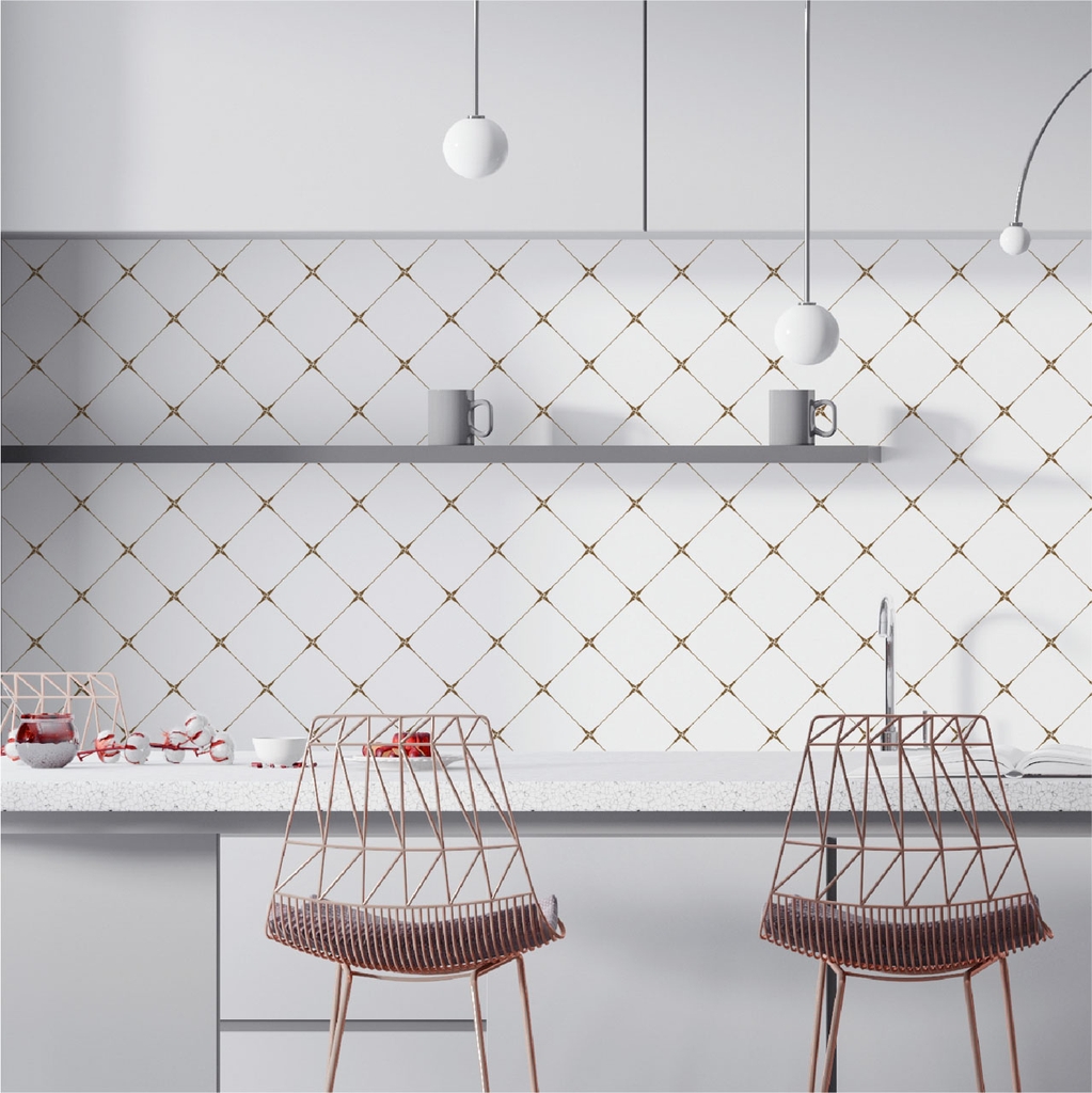 Decal Dán Bếp Họa Tiết Hình Chữ Nhật Giả Gạch Cao Cấp Decal24h