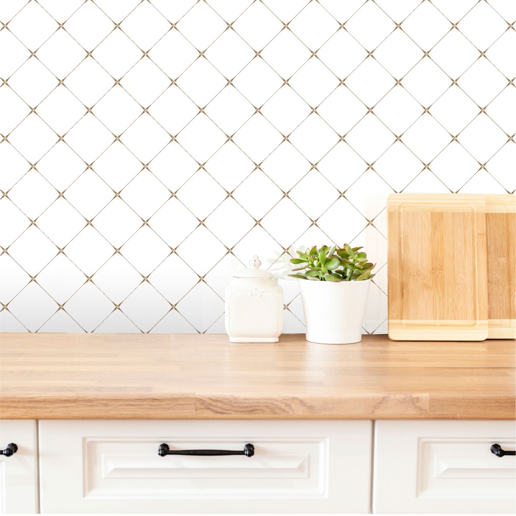 Decal Dán Bếp Họa Tiết Hình Chữ Nhật Giả Gạch Cao Cấp Decal24h