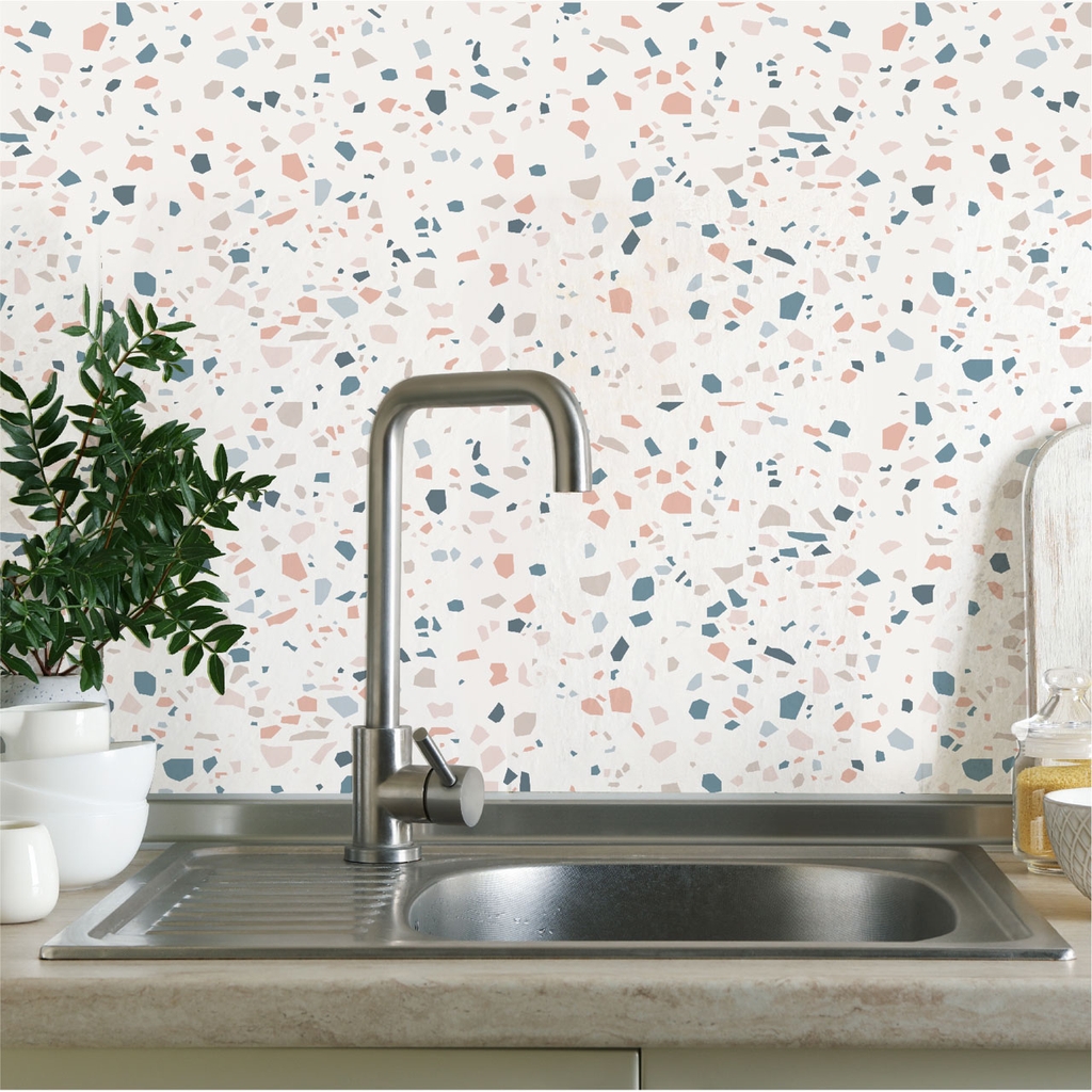 Giấy Dán Bếp Cao Cấp Decal24h mẫu Châu Âu Terrazzo ( DGB-107 )