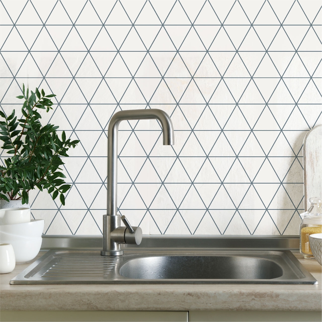 Giấy Dán Bếp Cao Cấp Decal24h Họa Tiết Đường Kẻ Tối Giản Hiện Đại Decal24h