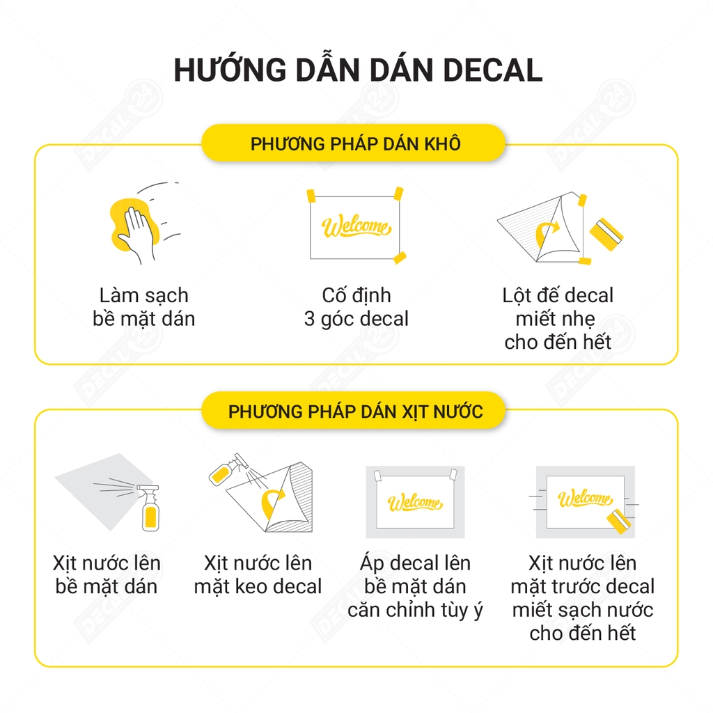 Decal Dán Tường Bút Lông Hoạt Hình Dễ Thương Cho Bé
