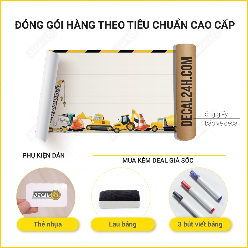 Decal Dán Tường Bút Lông Hoạt Hình Dễ Thương Cho Bé