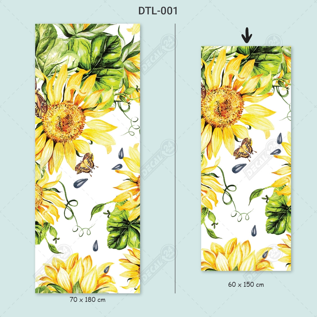 Decal Dán Tủ Lạnh Họa Tiết Hoa Hướng Dương Cao Cấp
