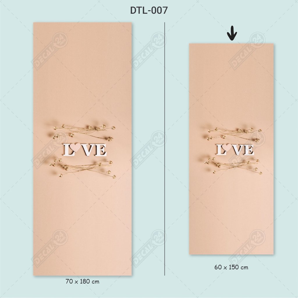 Decal Dán Tủ Lạnh Họa Tiết 3D Love Đáng Yêu Cao Cấp