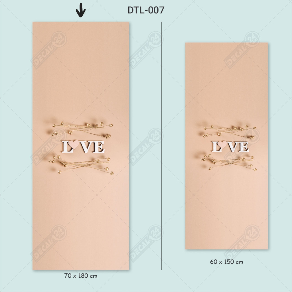 Decal Dán Tủ Lạnh Họa Tiết 3D Love Đáng Yêu Cao Cấp