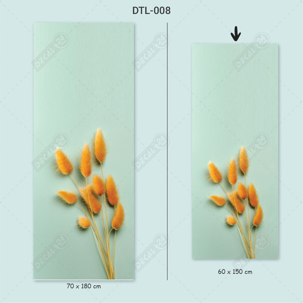 Decal Dán Tủ Lạnh Hình Hoa Cỏ Lau Cao Cấp