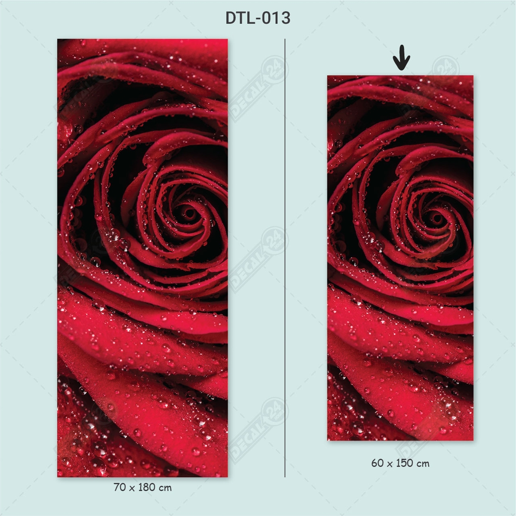 Decal Dán Tủ Lạnh Họa Tiết Hoa Hồng Tình Yêu Cao Cấp