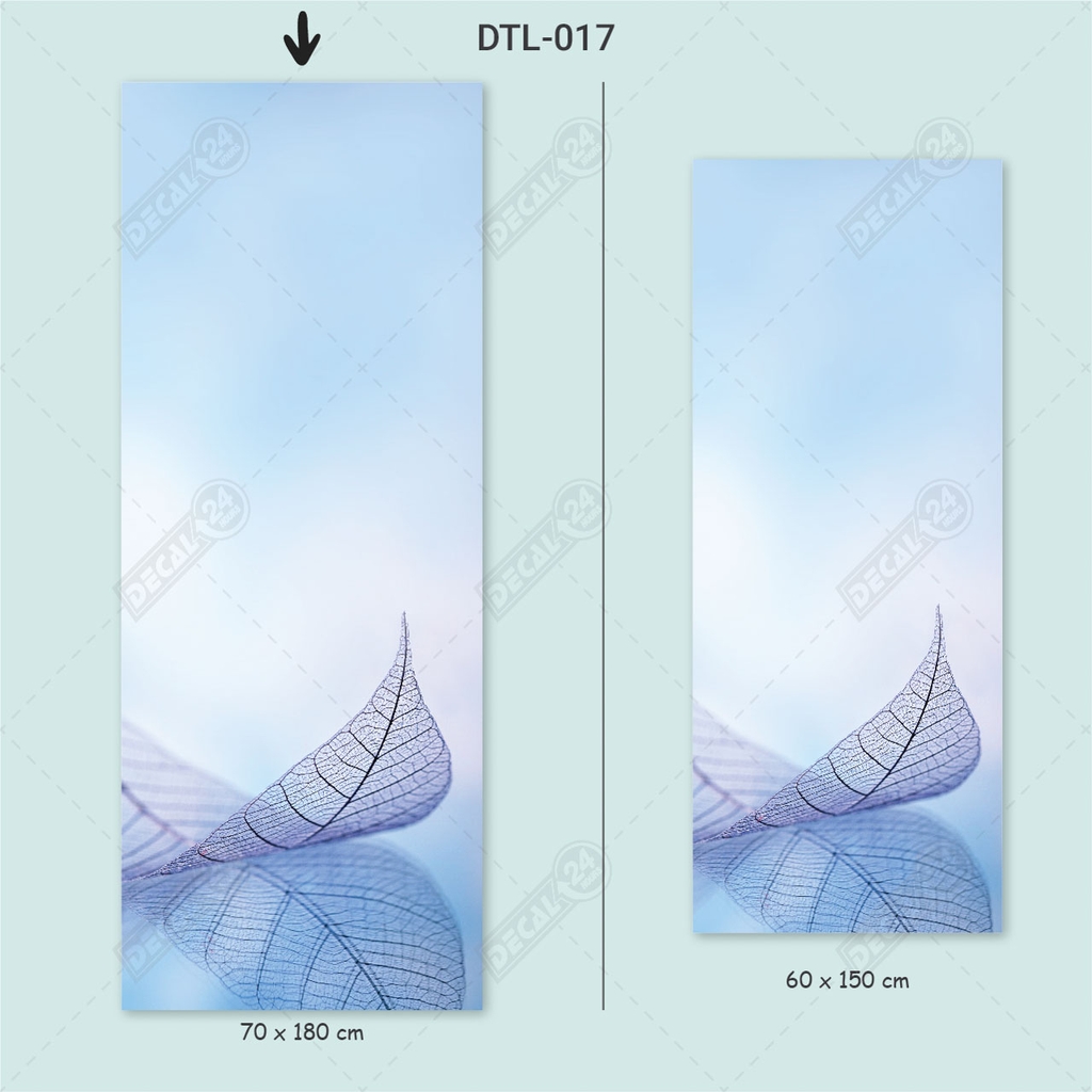 Decal Dán Tủ Lạnh Họa Tiết Lá Cây Xanh Biển Cao Cấp