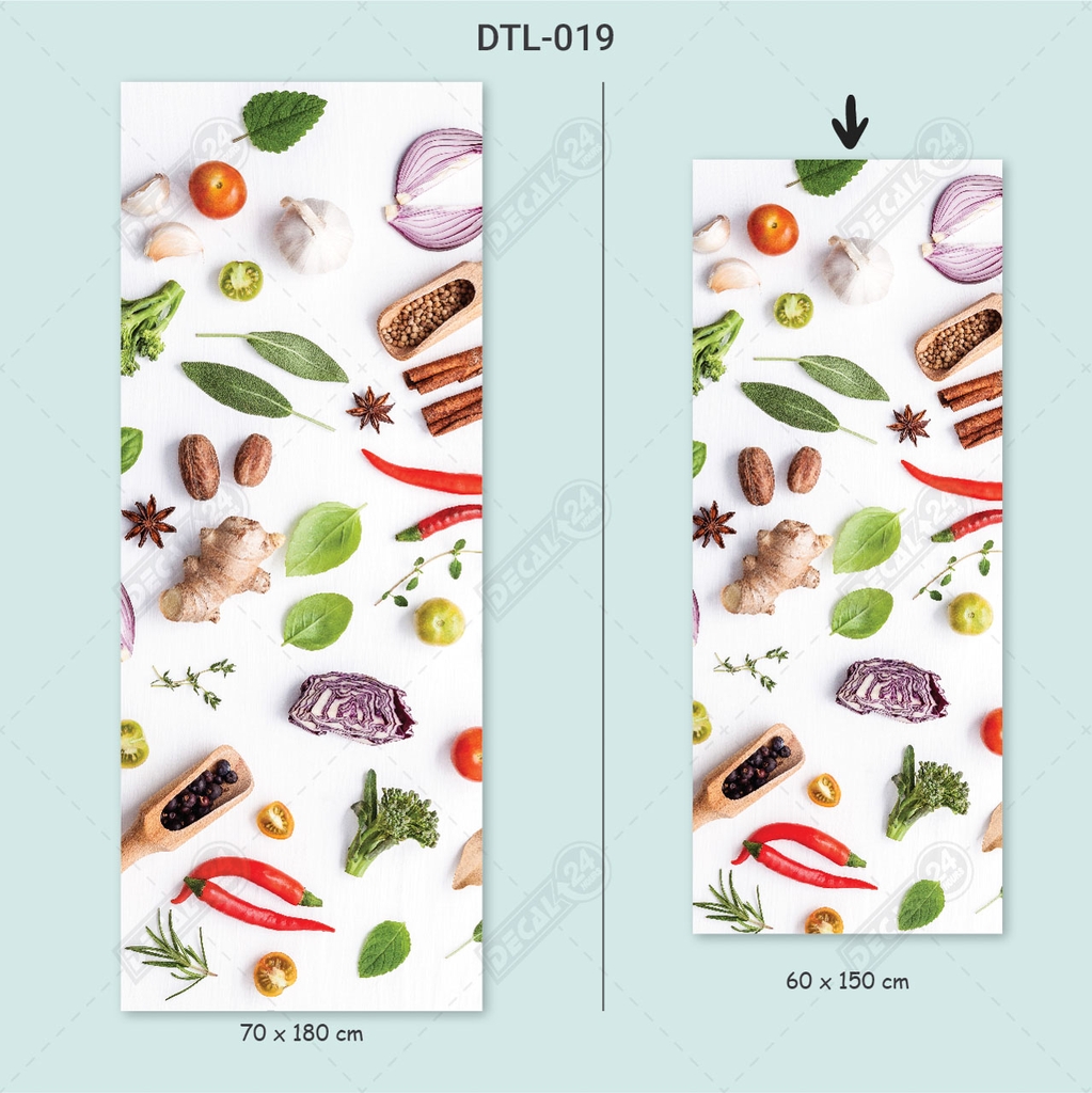 Decal Dán Tủ Lạnh Hình Sắc Màu Rau Củ