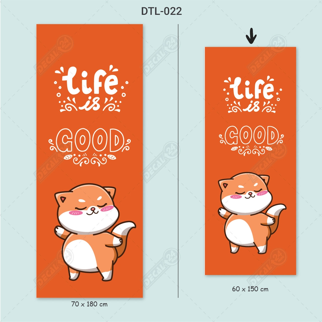 Decal Dán Tủ Lạnh Hoạt Tiết Life Good Siêu Dễ Thương