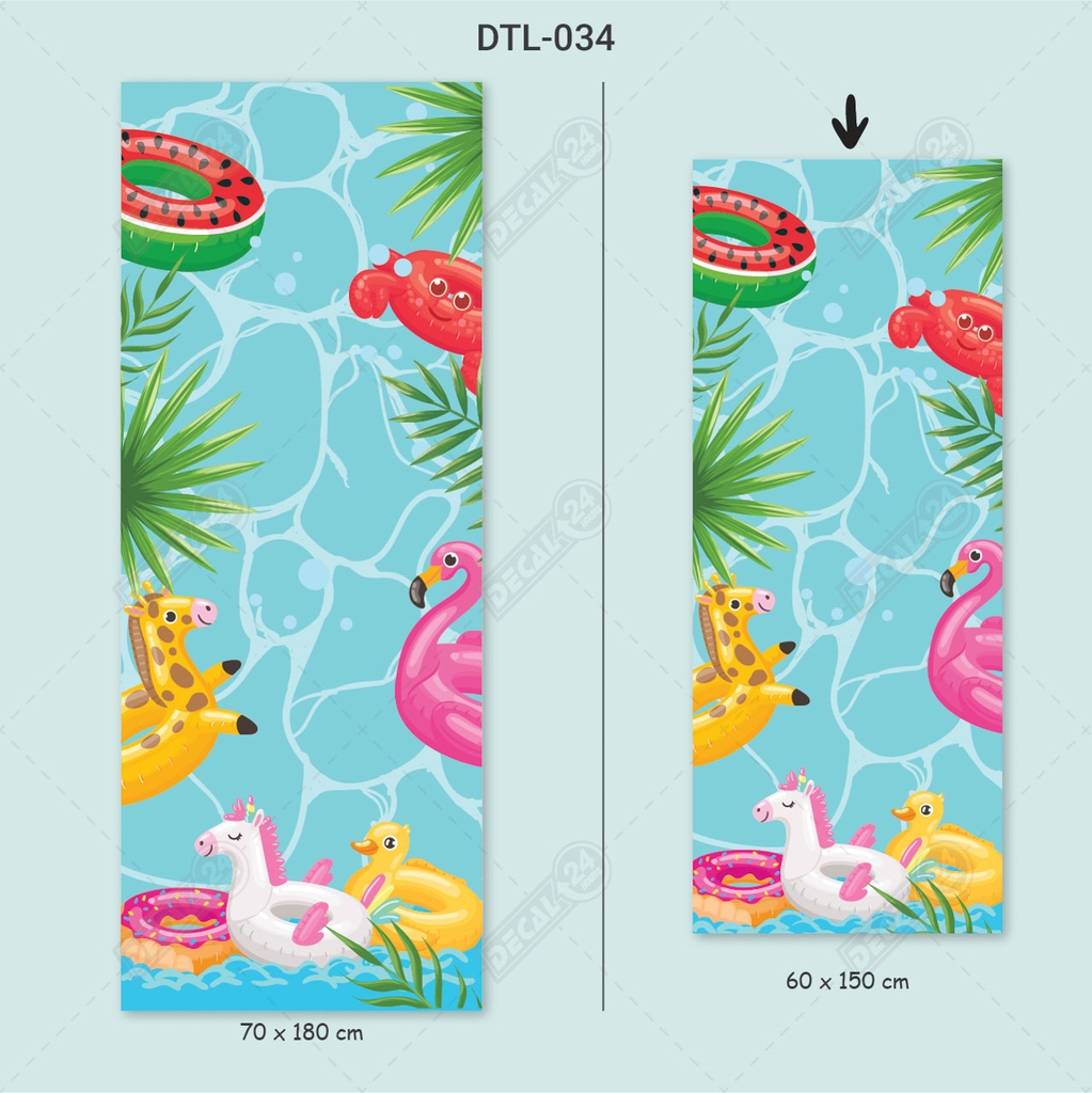 Decal Dán Tủ Lạnh Họa Tiết Trái Cây Nhiệt Đới Cao Cấp