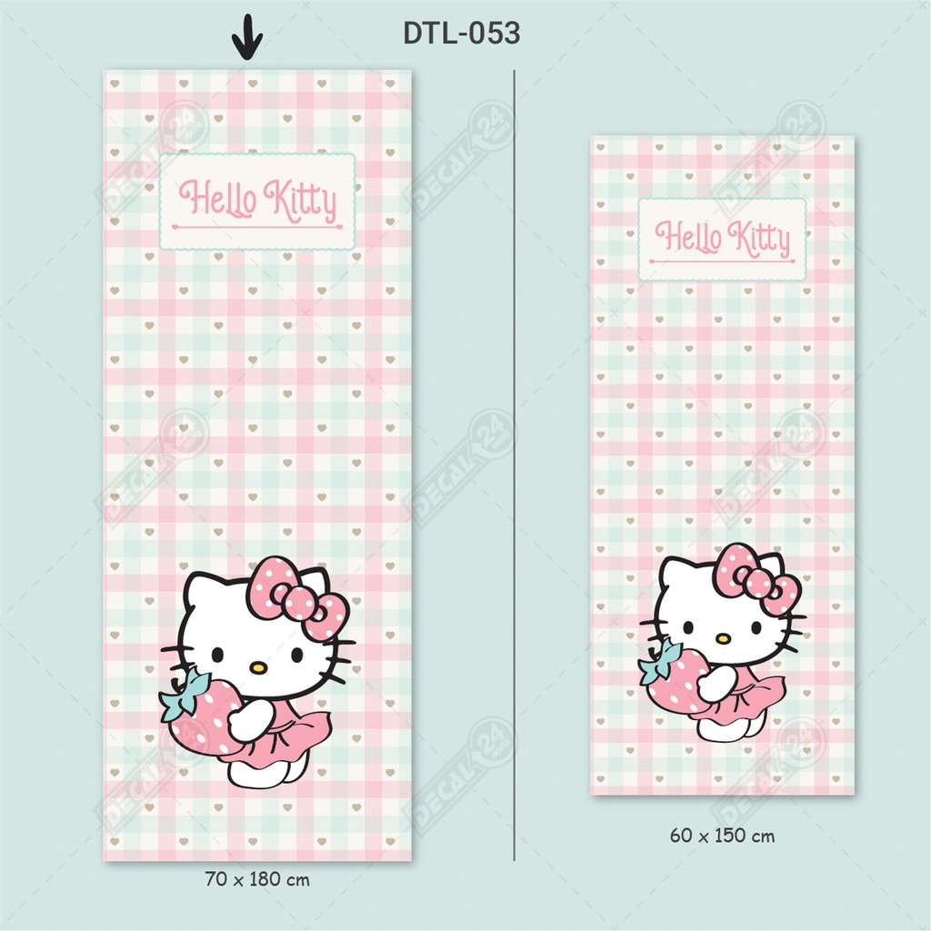 Decal Dán Tủ Lạnh Hình Hello Kitty Siêu Dễ Thương