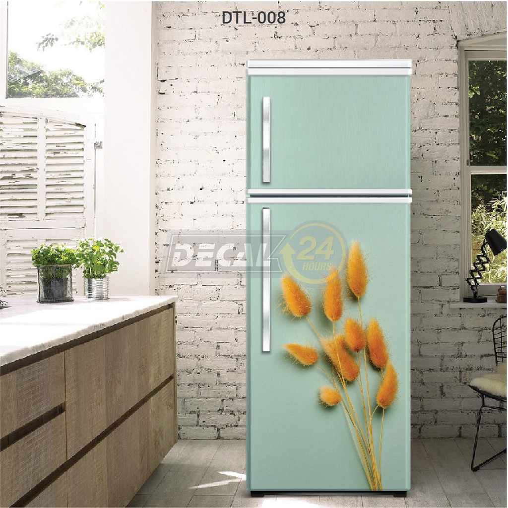 Decal Dán Tủ Lạnh Hình Hoa Cỏ Lau Cao Cấp
