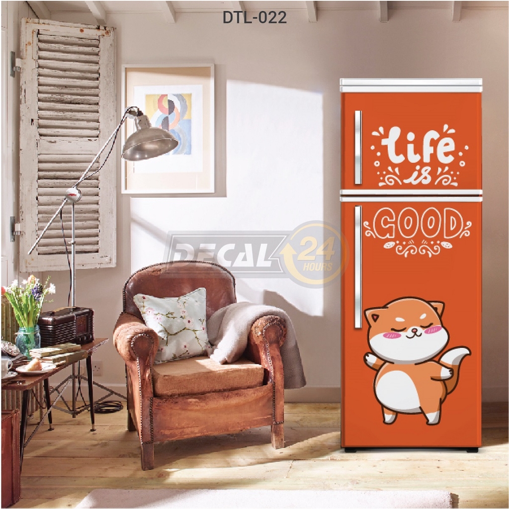 Decal Dán Tủ Lạnh Hoạt Tiết Life Good Siêu Dễ Thương