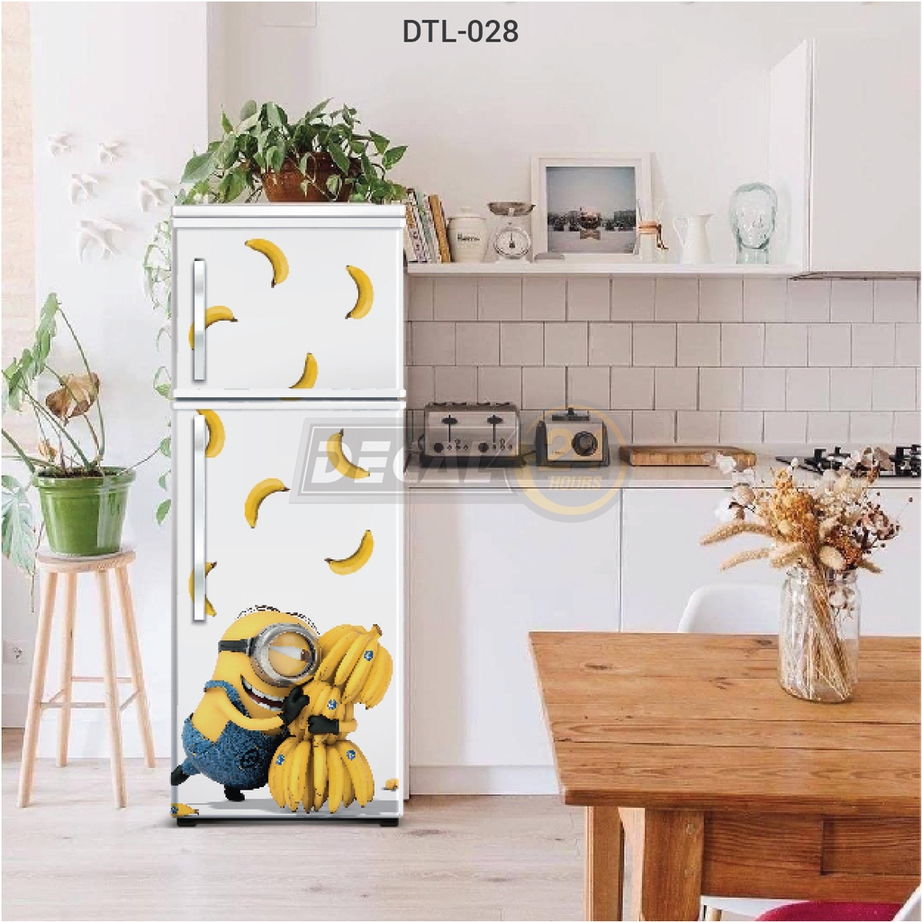 Decal Dán Tủ Lạnh Hình Minions Dễ Thương Cao Cấp