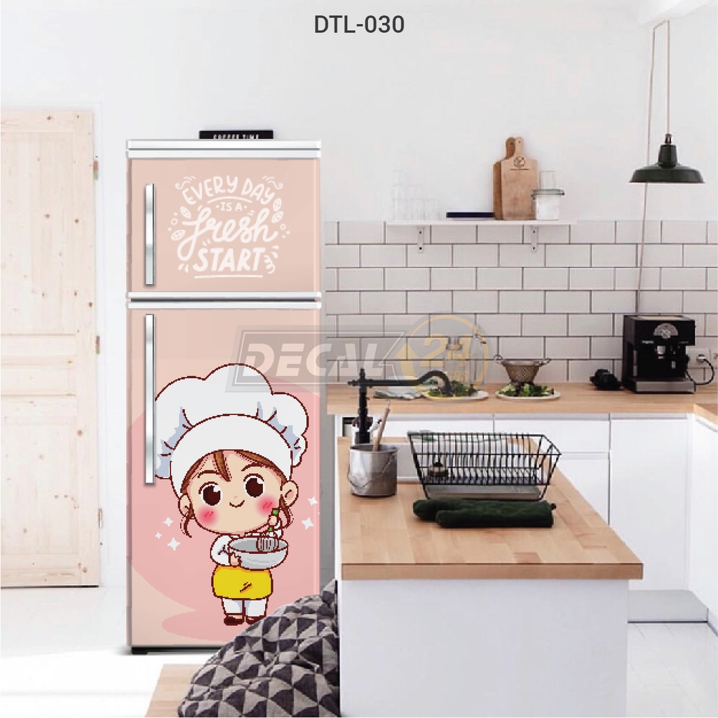 Decal Dán Tủ Lạnh Chibi Siêu Dễ Thương Cao Cấp
