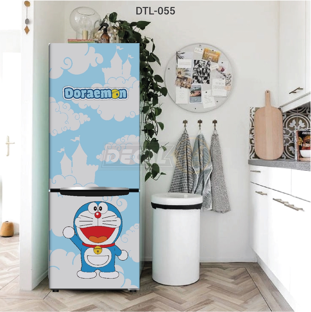 Decal Dán Tủ Lạnh Hình Doreamon Siêu Dễ Thương
