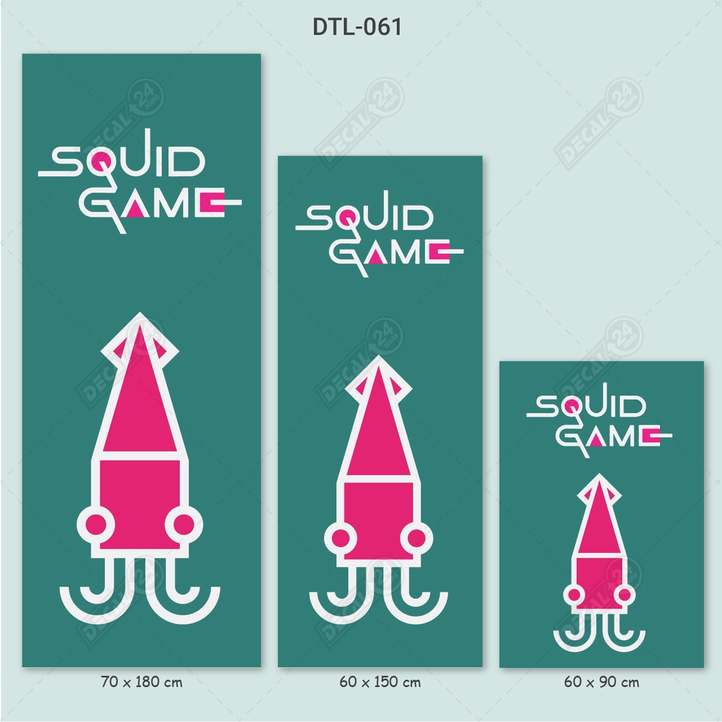 Decal Dán Tủ Lạnh Squid Game Con Mực Hot Trend