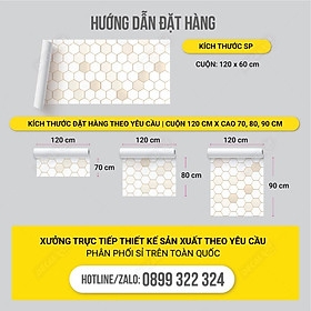 Giấy Dán Bếp Bếp Họa Tiết Hoa Văn Cổ Điển Cao Cấp ( DGB-061-TT )