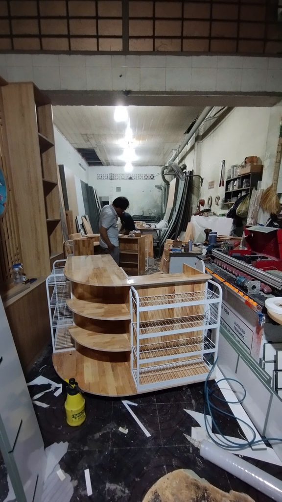 Quầy thu ngân gỗ cao su