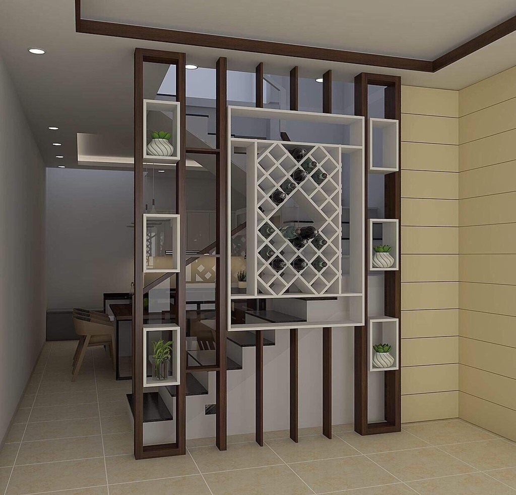 VÁCH NGĂN PHÒNG KHÁCH VÀ NHÀ BẾP